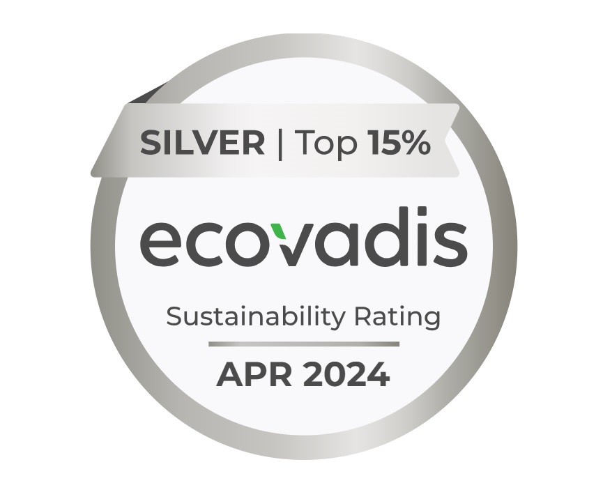  ecoVadis Auszeichnung auf der Bewertungsplattform für Nachhaltigkeit und CSR-Leistungen von Unternehmen.